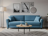 New Cozza Linen Sofa - Blue