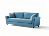 New Cozza Linen Sofa - Blue