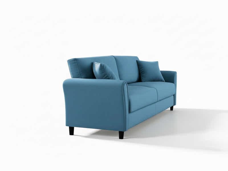 New Cozza Linen Sofa - Blue