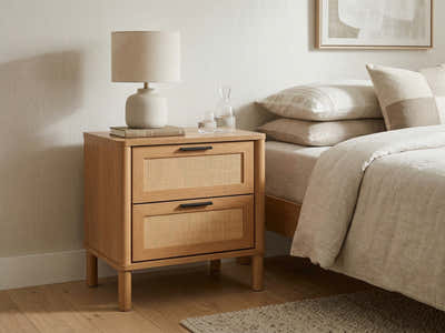 Naturlig Plus 2-Drawer Bedside Table