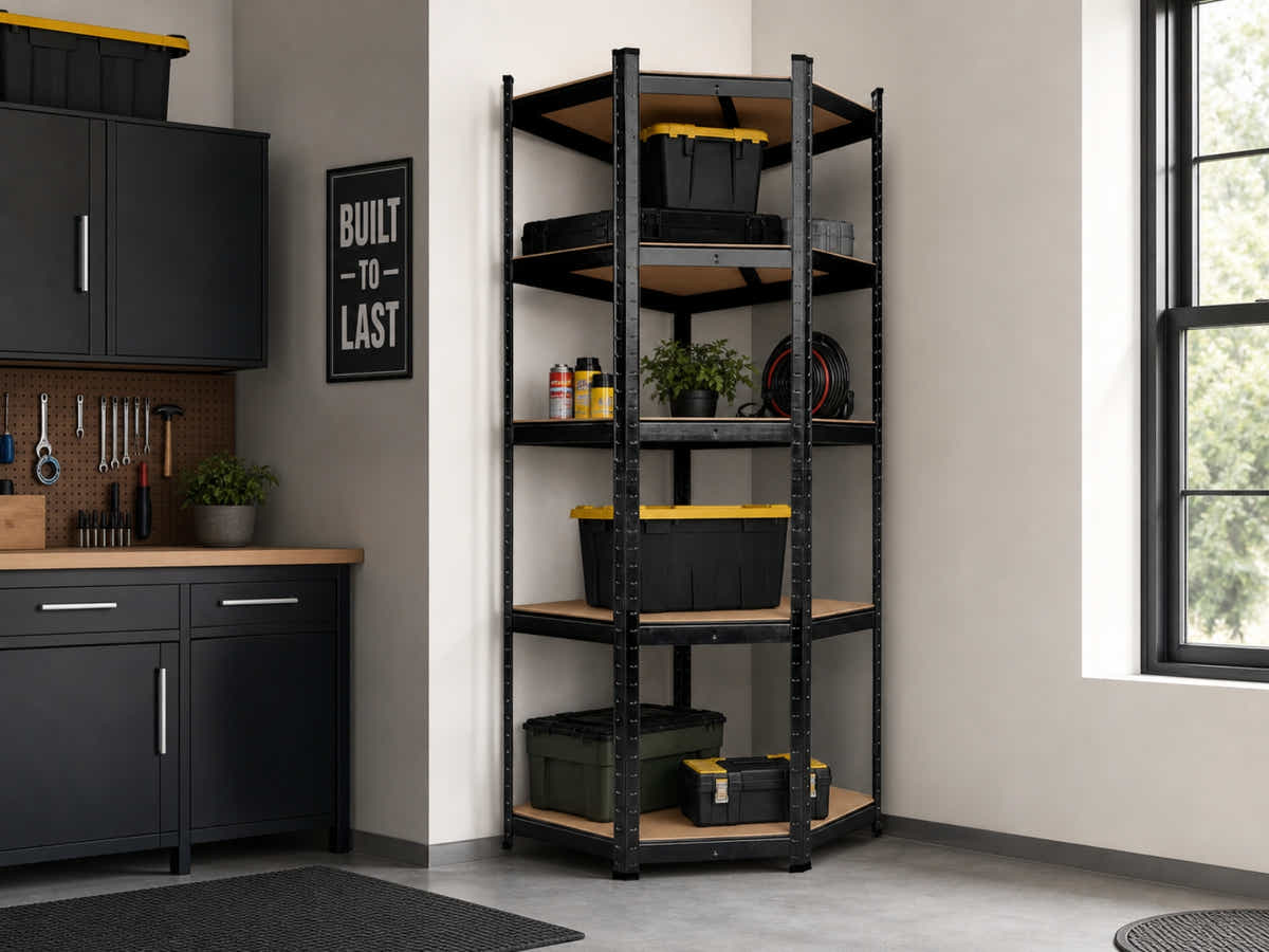 5-Layer Boltless Corner Shelving - Black