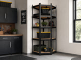 5-Layer Boltless Corner Shelving - Black