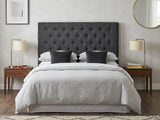 DS Rakel Linen Headboard Black - Queen
