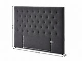 Rakel Linen Headboard Black - King
