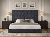 Rakel Linen Headboard Black - King