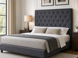 Rakel Linen Headboard Black - King