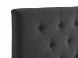 Rakel Linen Headboard Black - King