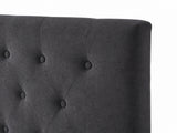 Rakel Linen Headboard Black - King
