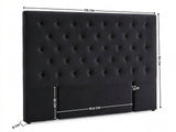 Rakel Velvet Headboard Black- King