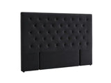 DS Rakel Velvet Headboard Black- King