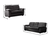 Lincole Corduroy 2-Piece Sofa Set - Dark Grey