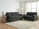Lincole Corduroy 2-Piece Sofa Set - Dark Grey