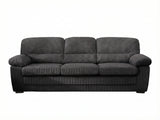 Lincole Corduroy 2-Piece Sofa Set - Dark Grey