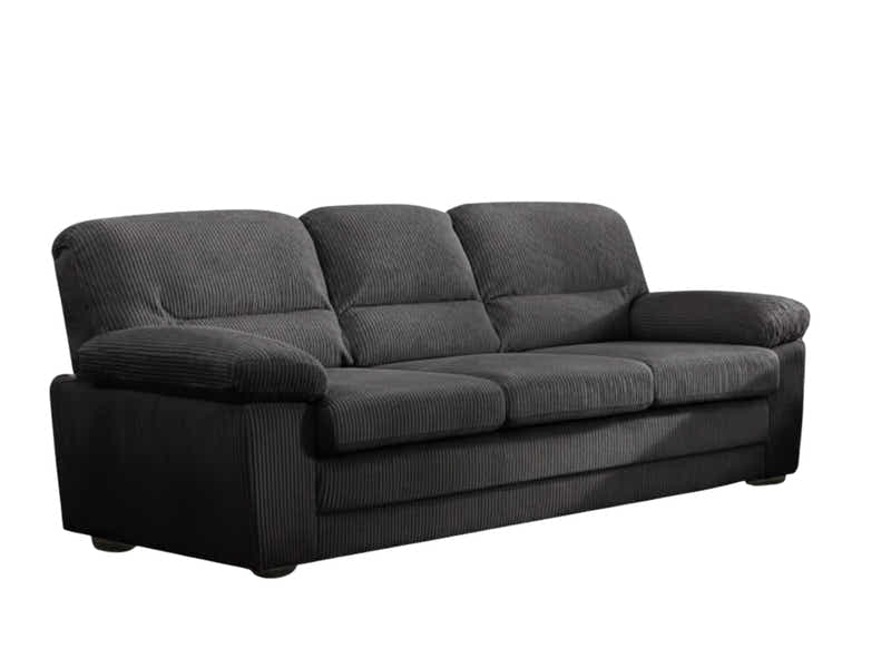 Lincole Corduroy 2-Piece Sofa Set - Dark Grey