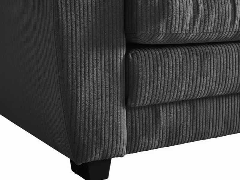 Lincole Corduroy 2-Piece Sofa Set - Dark Grey