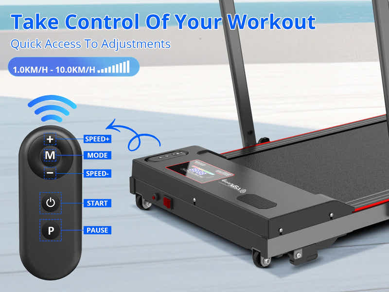 Foldable Walking Treadmill With Handle - 40 cm