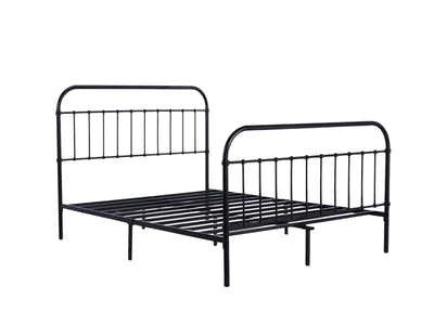 Darcy High Back Metal Bed Frame Black - King