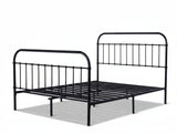 Darcy High Back Metal Bed Frame Black - King