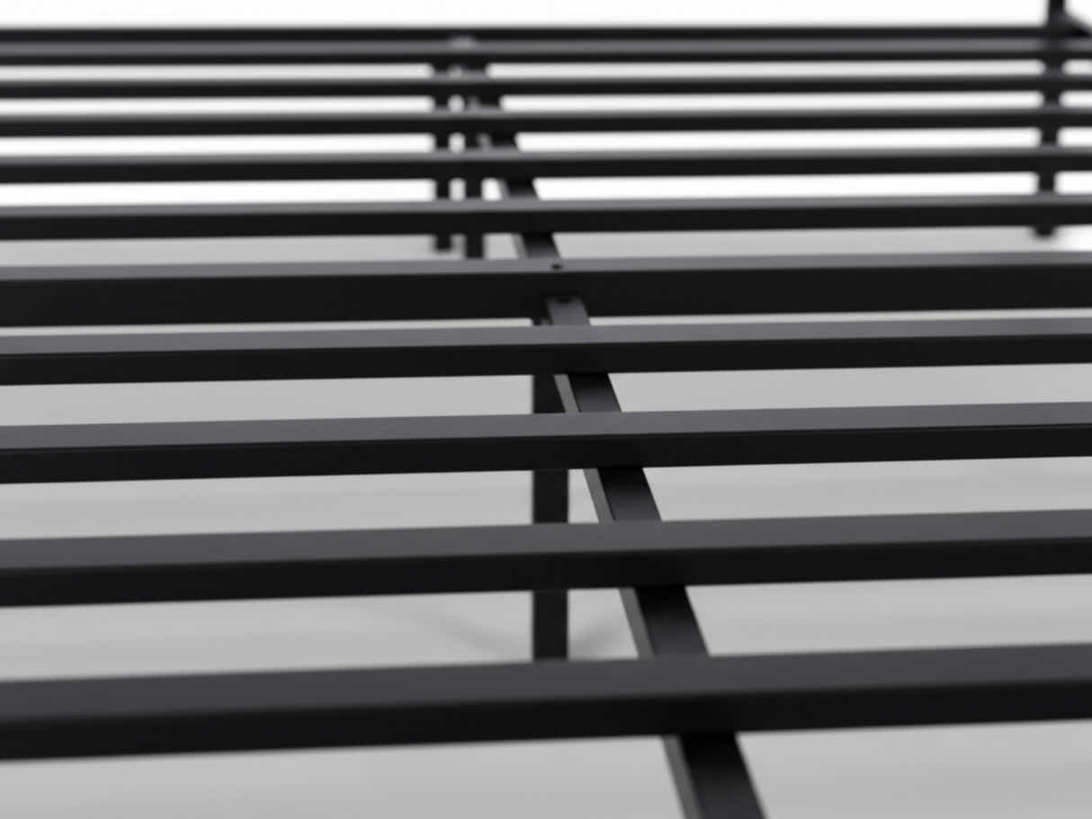 Darcy High Back Metal Bed Frame Black - King