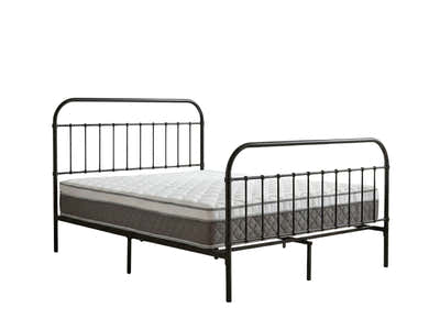 Darcy High Back Metal Bed Frame Black & MEM 23 cm Mattress - King