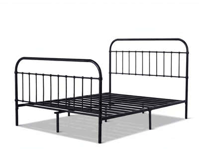 Darcy High Back Metal Bed Frame Black - Queen