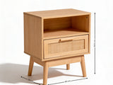 Naturlig Double Storage Bedside Table