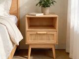 Naturlig Double Storage Bedside Table