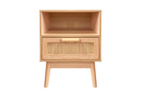 Naturlig Double Storage Bedside Table