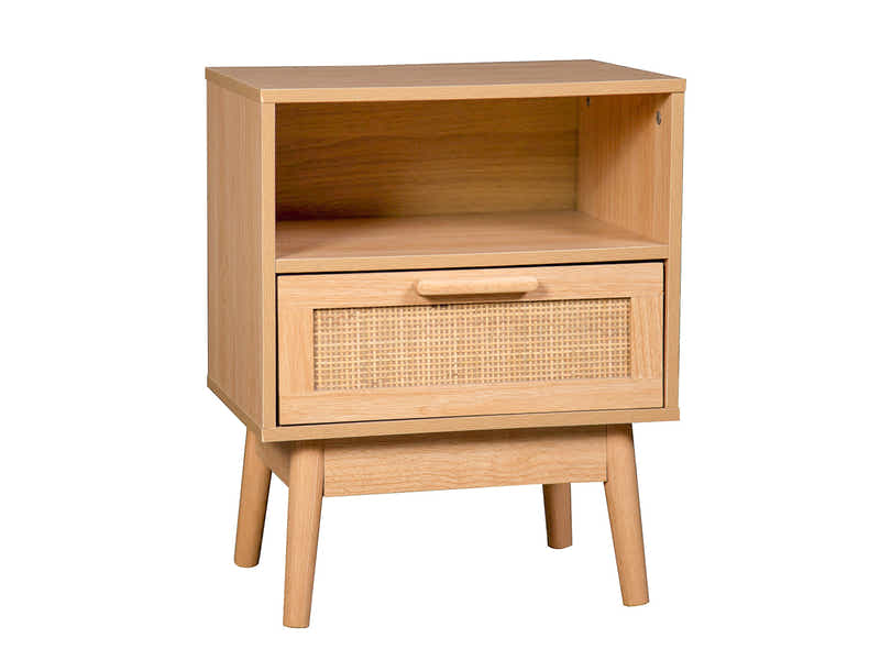 Naturlig Double Storage Bedside Table