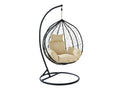 DS Outdoor Swing Egg Chair - Black & Beige