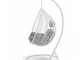 Outdoor Swing Egg Chair - White & Grey