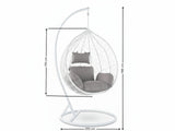 Outdoor Swing Egg Chair - White & Grey
