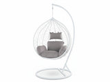 Outdoor Swing Egg Chair - White & Grey
