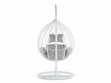 Outdoor Swing Egg Chair - White & Grey