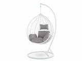 Outdoor Swing Egg Chair - White & Grey