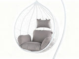 Outdoor Swing Egg Chair - White & Grey
