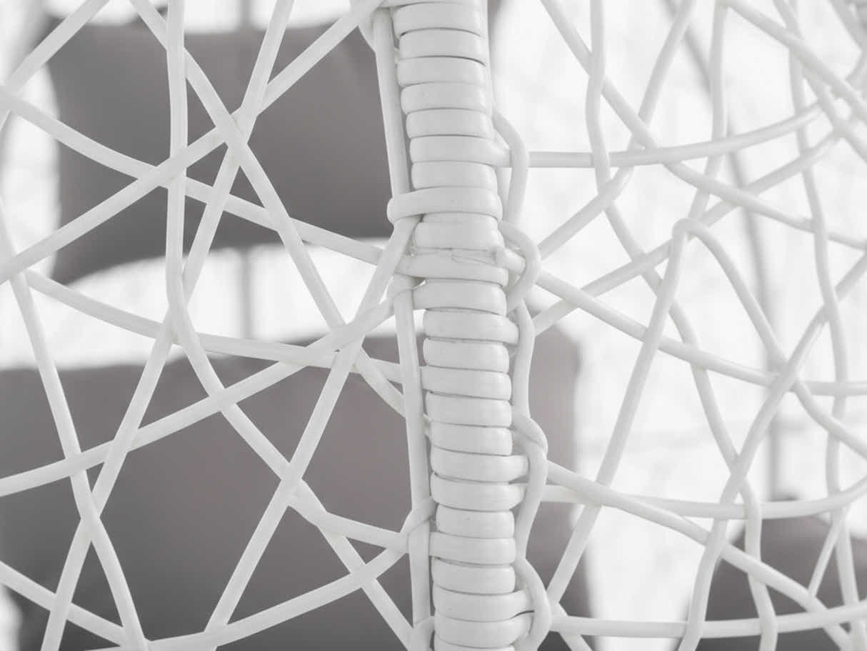 Outdoor Swing Egg Chair - White & Grey