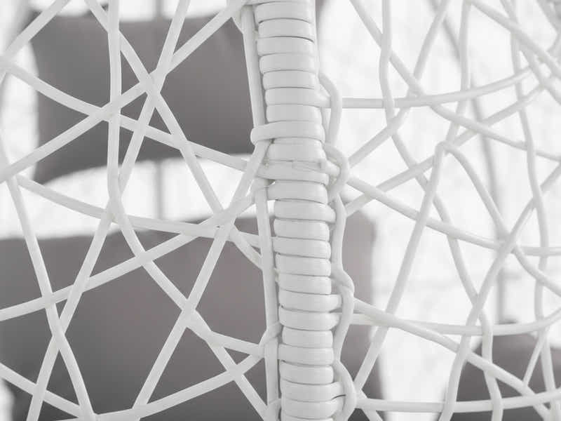 Outdoor Swing Egg Chair - White & Grey