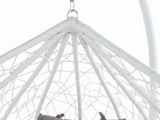 Outdoor Swing Egg Chair - White & Grey