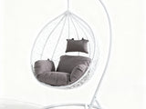Outdoor Swing Egg Chair - White & Grey