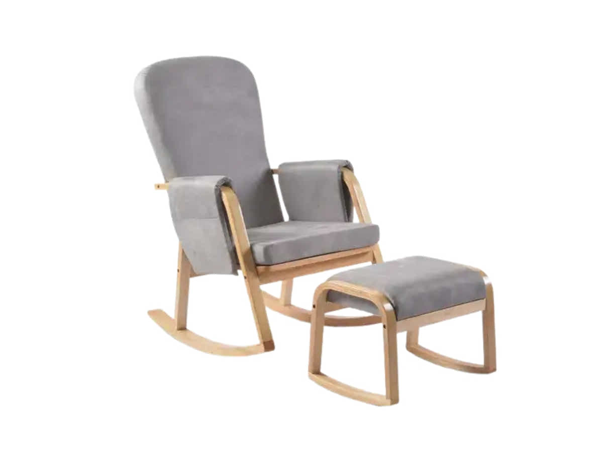 Rocking Accent Chair with Footstool