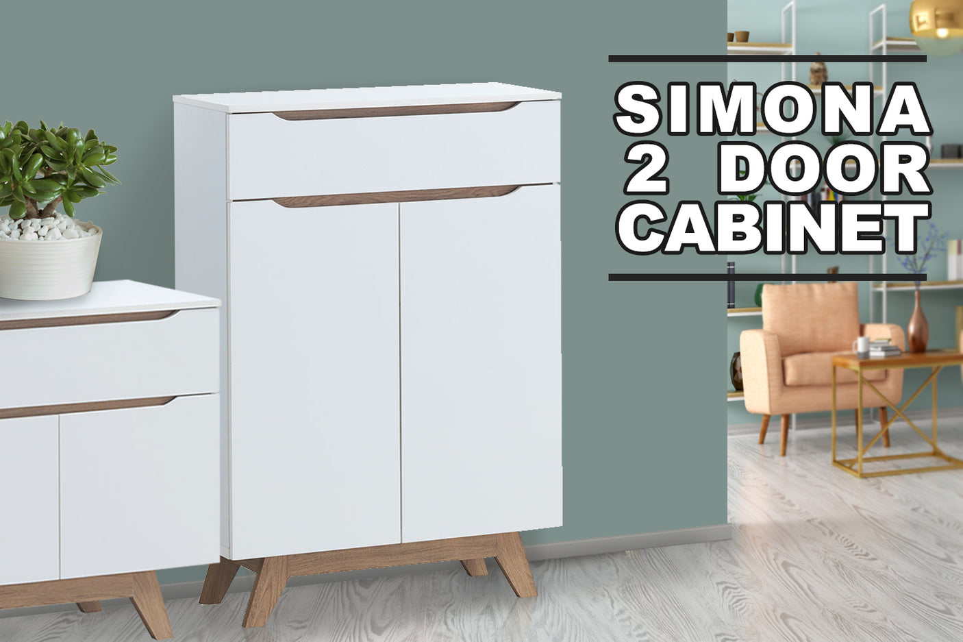Simona 2 Door Cabinet