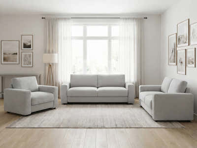 Chenille 3-Piece Sofa Set - Beige