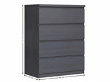 Tiko 4-Drawer Tallboy - Hacienda Black