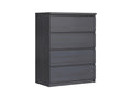 Tiko 4-Drawer Tallboy - Hacienda Black