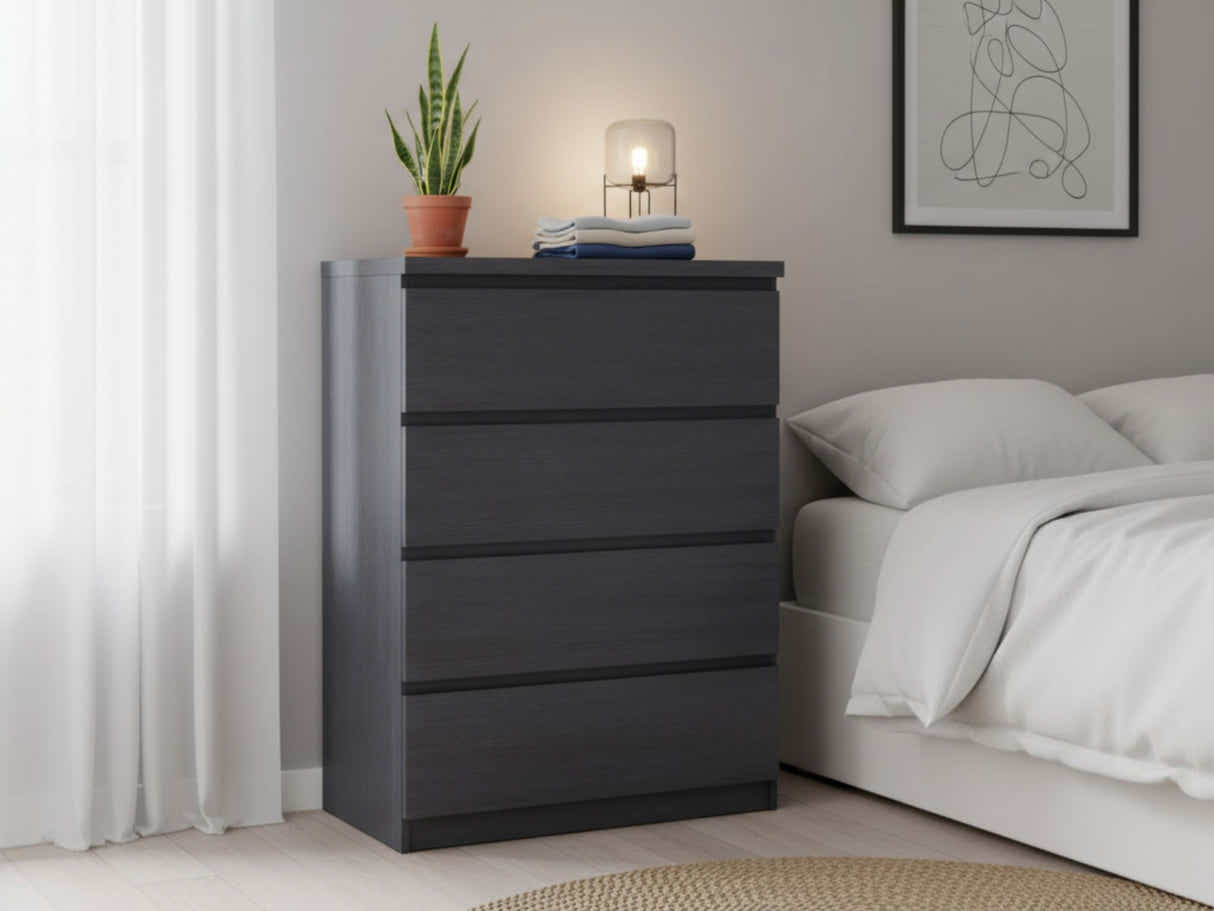 Tiko 4-Drawer Tallboy - Hacienda Black