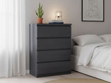 Tiko 4-Drawer Tallboy - Hacienda Black