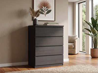 Tiko 4-Drawer Tallboy - Hacienda Black