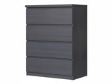 Tiko 4-Drawer Tallboy - Hacienda Black