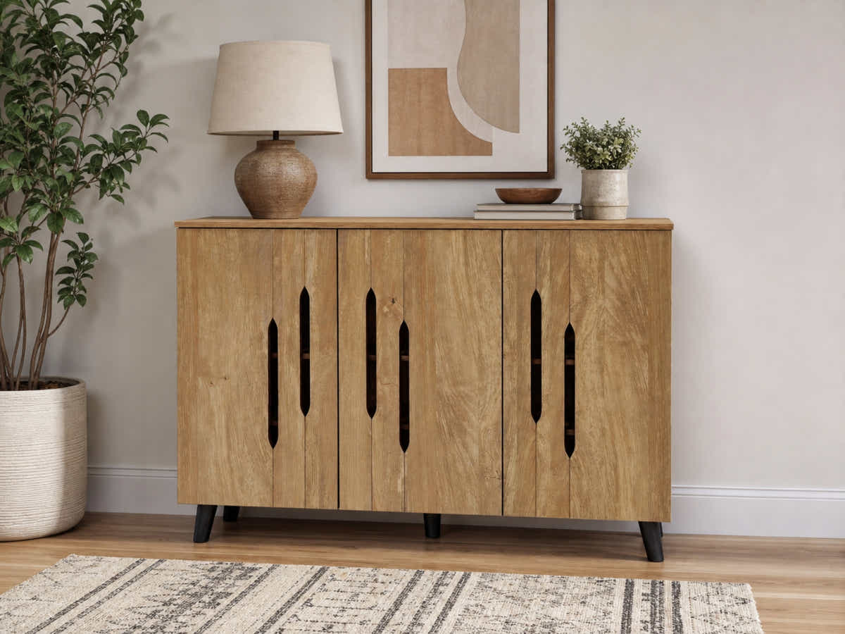 Hydrangea 3-Door Shoe Cabinet